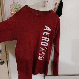 Aeropostile red long sleeve shirt.